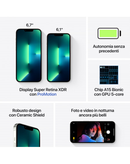 iPhone 13 Pro Max 128GB Argento - Prodotto rigenerato grado A