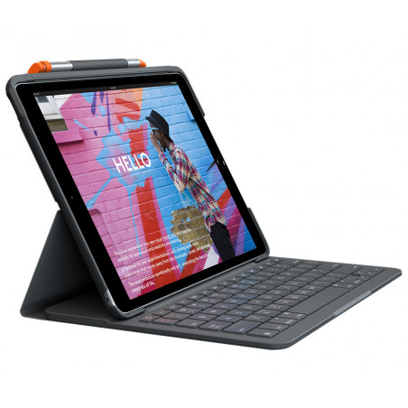 Logitech SLIM FOLIO Custodia con Tastiera Protettiva per iPad 7a e 8a generazione  con Smart Connector Graphite - C&C Shop