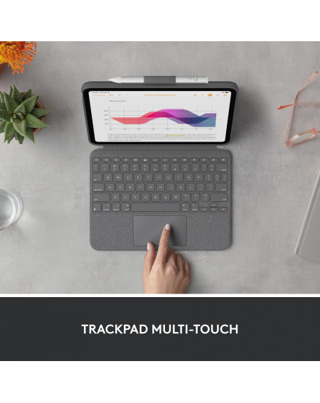 Logitech Combo Touch di Logitech con tastiera e trackpad per iPad (7ª, 8ª, 9ª e 10ª generazione)