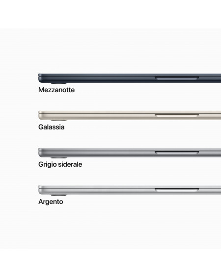MacBook Air 15'' Apple M2 8-core CPU e 10-core GPU, HD 256GB - Argento