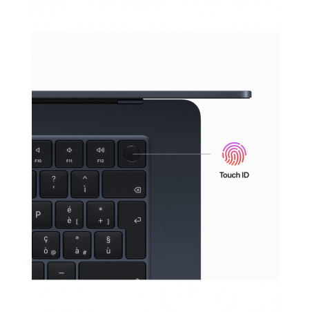 MacBook Air 15" con chip M2 - Mezzanotte - RAM 16GB - SSD 512GB -  Alimentatore USB-C da 70W - Magic Keyboard retroilluminata con Touch ID -  Italiano - C&C Shop