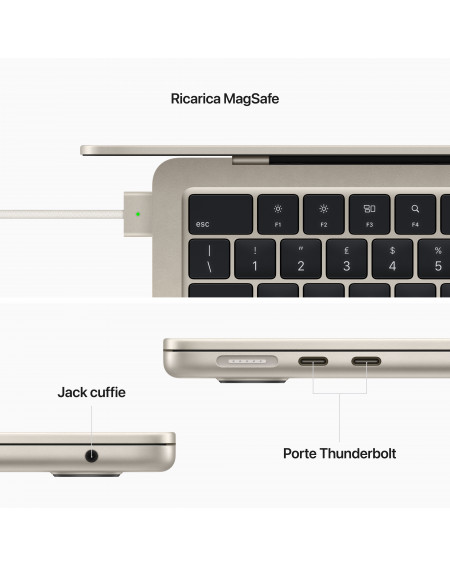 MacBook Air 13'' Apple M2 8-core CPU e 8-core GPU, SSD 256GB - Galassia -  EX DEMO o RIGENERATO - C&C Shop