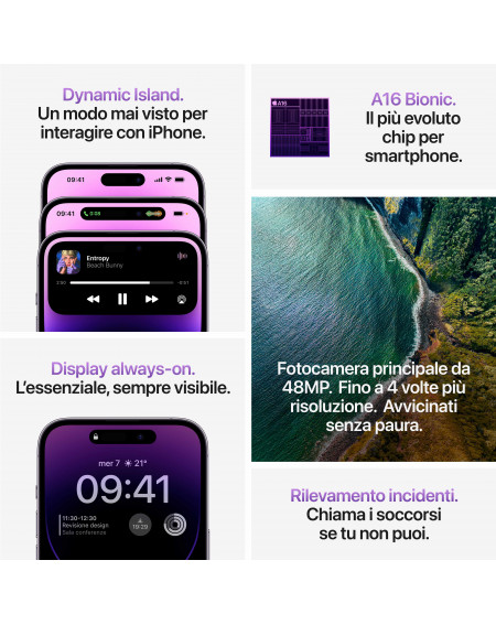 iPhone 14 Pro 256GB Viola Scuro - Prodotto rigenerato di grado A
