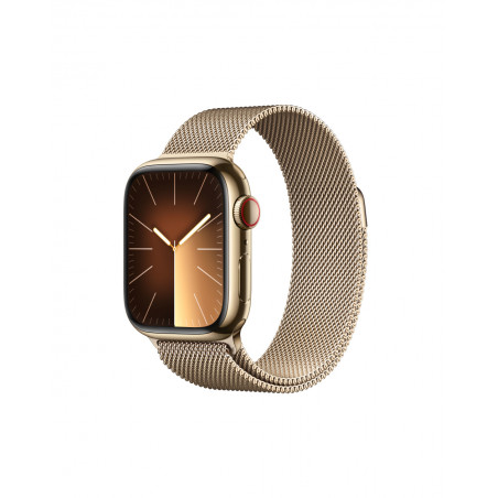 Apple Watch Series 9 GPS + Cellular 41mm Cassa in acciaio inossidabile gold  - Gold milanese loop - C&C Shop