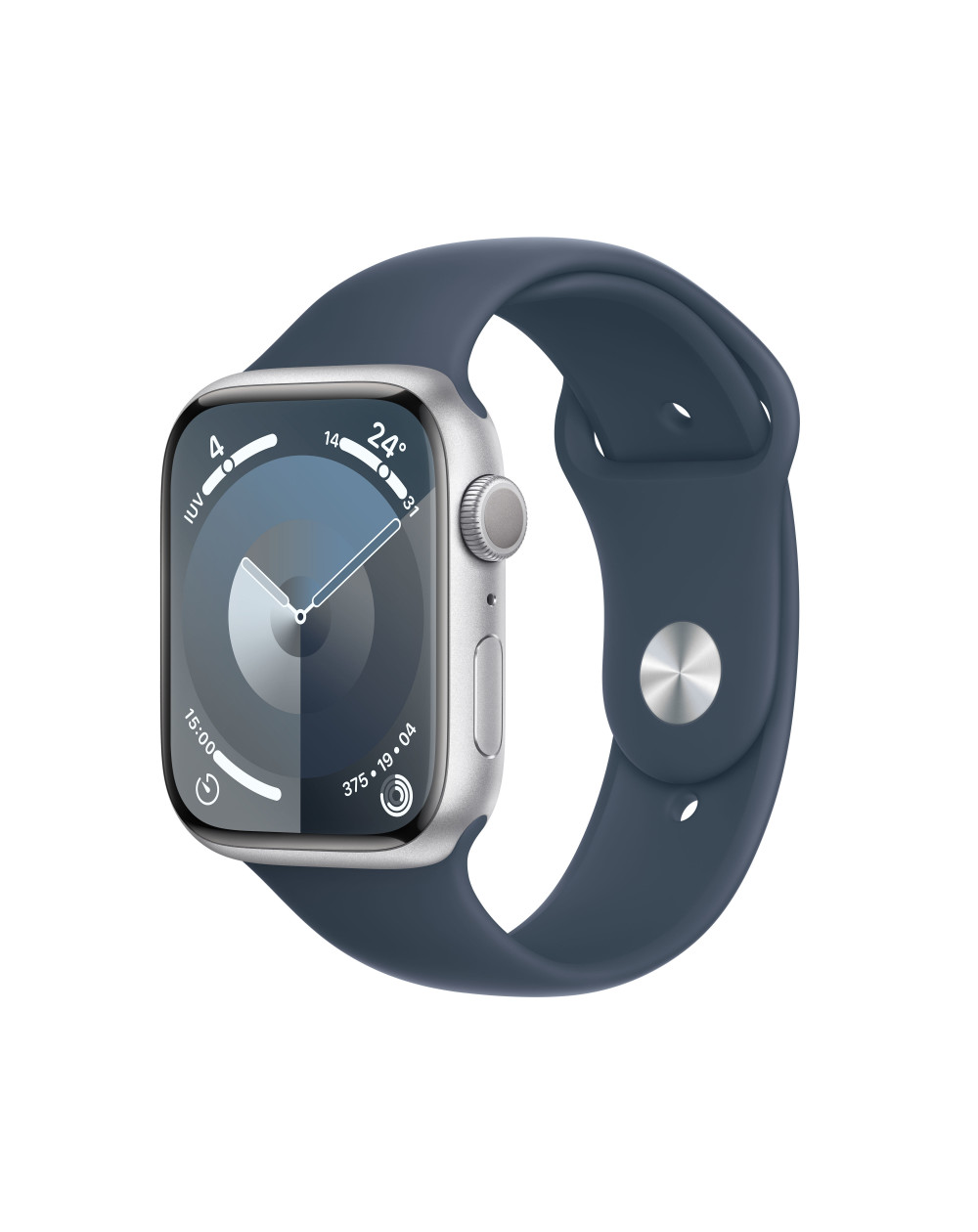 Apple Watch Series 9 GPS 45mm Cassa in alluminio argento - Cinturino sport  blu tempesta - M/L - C&C Shop
