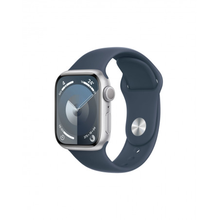 Apple Watch Series 9 GPS 41mm Cassa in alluminio argento - Blu tempesta  band - S/M - C&C Shop