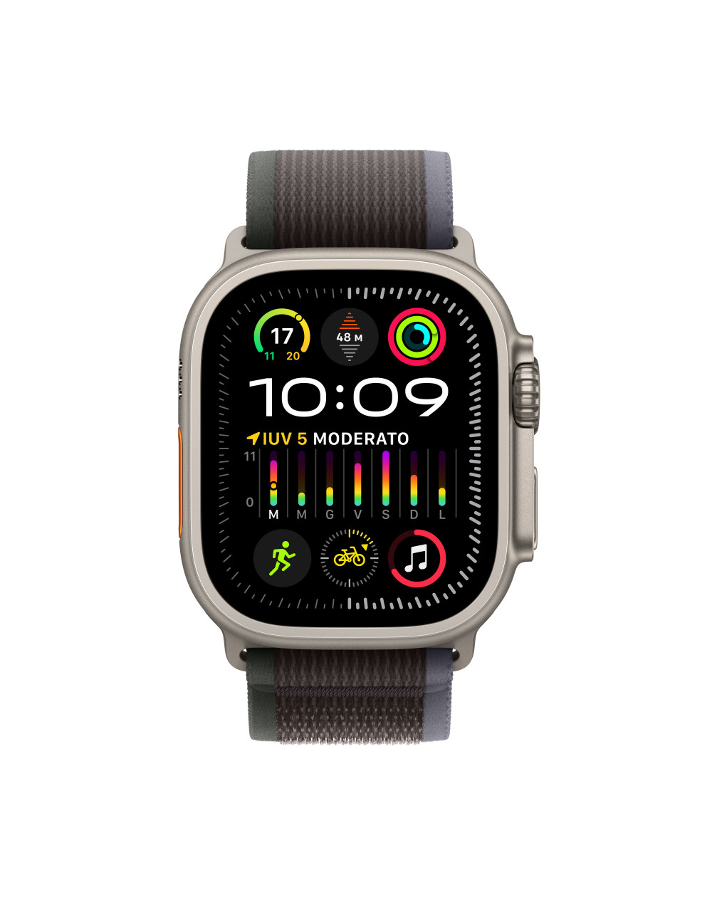 Apple Watch Ultra 2 GPS + Cellular, 49mm Cassa in titanio con blu/nero  trail loop - M/L - C&C Shop