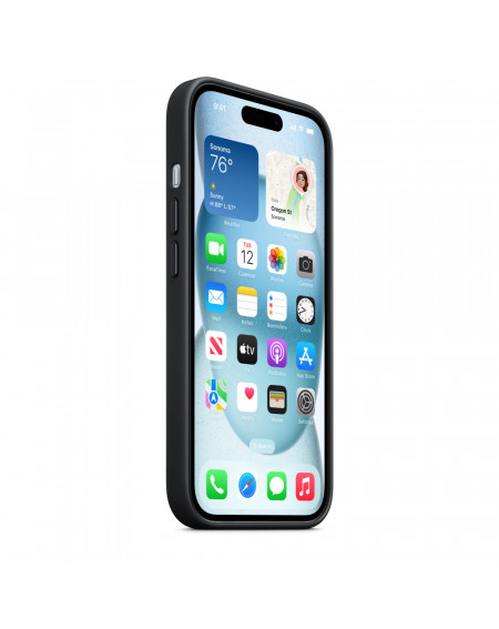 iPhone 15 Custodia MagSafe in tessuto FineWoven - Nero - C&C Shop