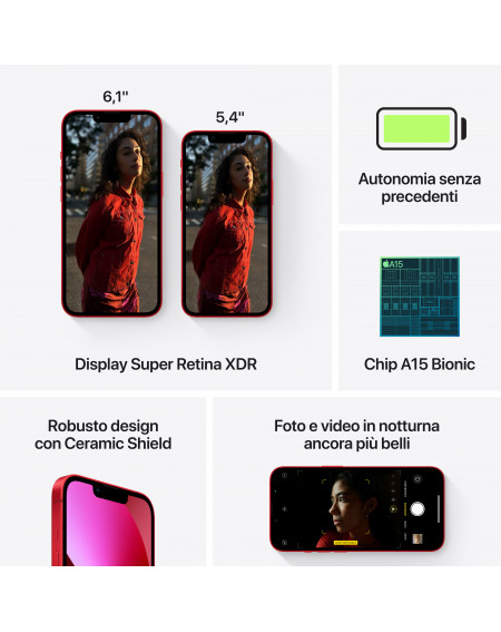 iPhone 13 128GB (PRODUCT)RED - Prodotto rigenerato grado C