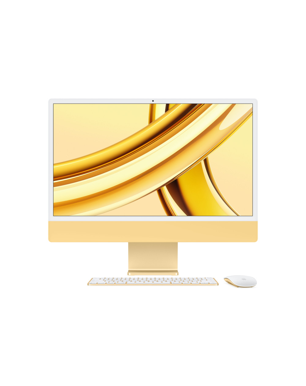 iMac giallo - RAM 16GB di memoria unificata - HD SSD 256GB - Magic Trackpad  - Magic Keyboard con Touch ID - Italiano - C&C Shop