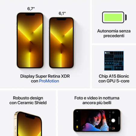 iPhone 13 Pro Max 128GB Oro - Prodotto rigenerato grado B