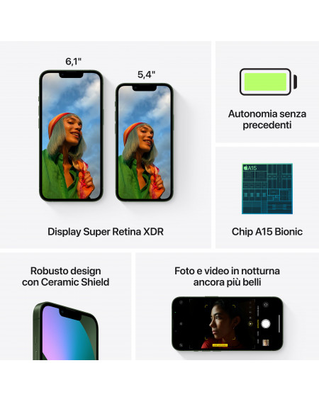 iPhone 13 128GB Verde - Prodotto rigenerato grado B