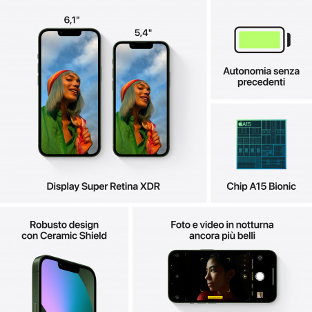 iPhone 13 128GB Verde - Prodotto rigenerato grado B
