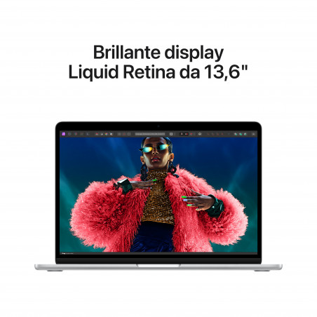 MacBook Air 13'' Apple M3 8-core CPU e 8-core GPU, RAM 8GB, SSD 256GB - Argento