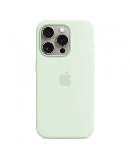 iPhone 15 Pro Custodia MagSafe in silicone - Menta fredda