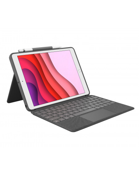 Logitech Combo Touch di Logitech con tastiera e trackpad per iPad (7ª 8ª e 9ª generazione) - TEDESCO